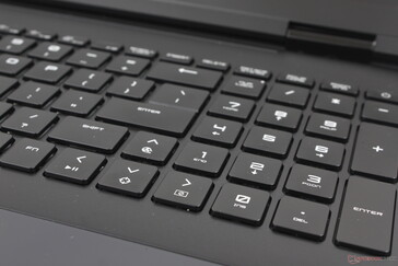 In tegenstelling tot de belangrijkste QWERTY-toetsen zijn de numpad- en pijltoetsen niet mechanisch