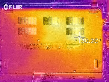 Warmtekaart in stationair bedrijf - onder