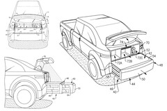 De Ford F-150 Lightning krijgt mogelijk binnenkort een kofferbakaccessoire dat zijn bruikbaarheid aanzienlijk vergroot ten opzichte van de tweezits kofferbak van de Cybertruck. (Afbeeldingsbron: US Patent Application Publication)