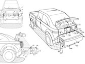 De Ford F-150 Lightning krijgt mogelijk binnenkort een kofferbakaccessoire dat zijn bruikbaarheid aanzienlijk vergroot ten opzichte van de tweezits kofferbak van de Cybertruck. (Afbeeldingsbron: US Patent Application Publication)