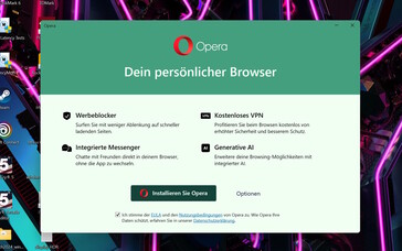 Deze installatieprompt van Opera verschijnt zonder waarschuwing