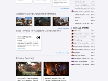Assassin's Creed Shadows Console Creatures review lek (Afbeelding bron: Screenshot, OpenCritic)