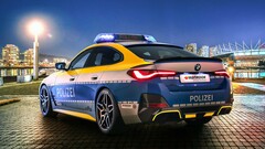 De getunede BMW i4 lijkt een geschikte elektrische auto voor wetshandhavingsdoeleinden in Europa (Afbeelding: AC Schnitzer)