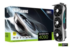 De Nvidia GeForce RTX 4090 kan onder bepaalde werklasten behoorlijk veel vermogen vragen (afbeelding via Zotac)