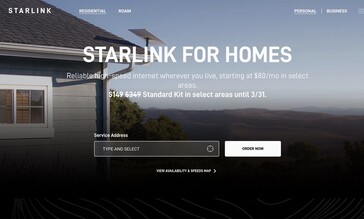 Starlink Residential landingspagina. (Afbeeldingsbron: SpaceX)
