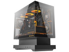 De zwarte variant van de Standard Edition Floatron F1 mATX-kast. (Afbeeldingsbron: darkFlash)