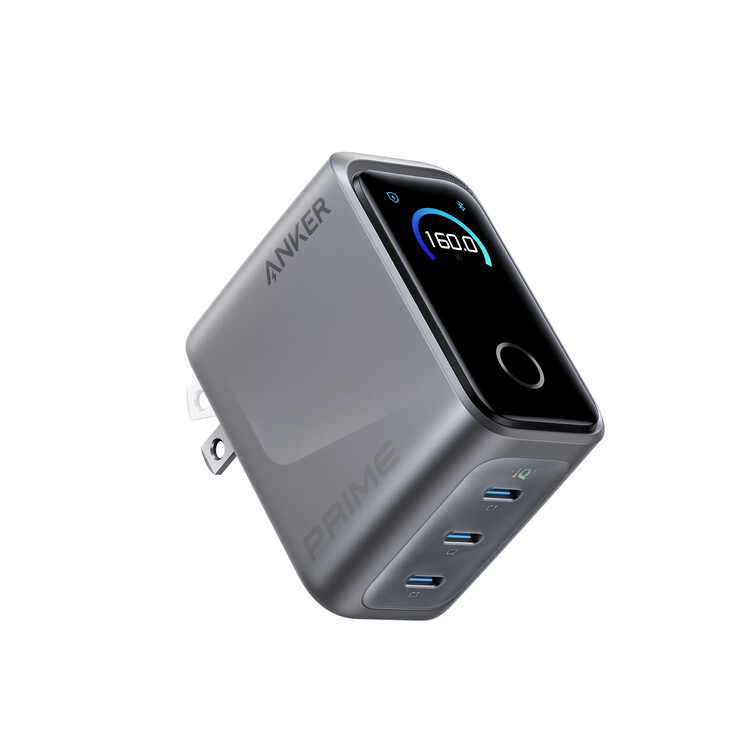 De Anker Prime 160 W-oplader heeft een slim aanraakscherm (Afbeelding bron: Anker)