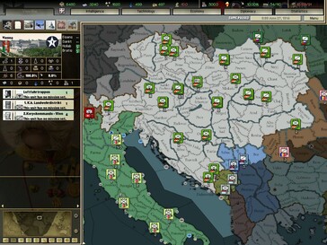 Afbeelding: Een screenshot van de gameplay uit Darkest Hour: A Hearts of Iron Game.