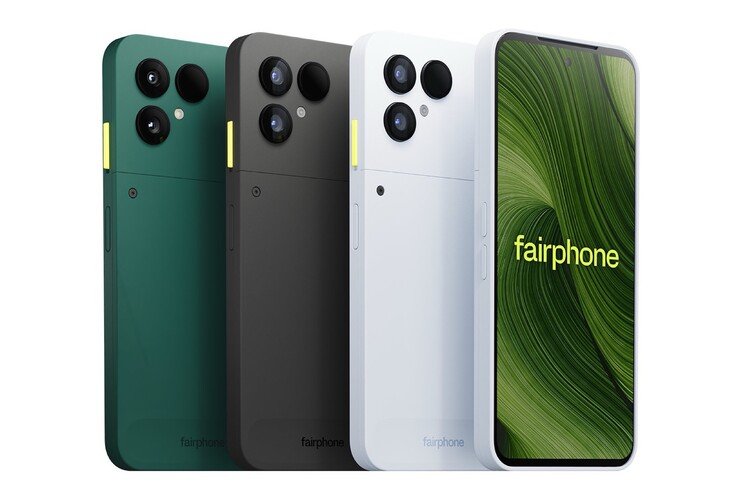 De Fairphone 6+ zal blijkbaar verkrijgbaar zijn in groen en zwart, net als de hier getoonde Fairphone 6, maar wit wordt vervangen door blauw.