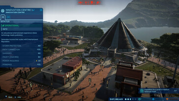 Een afbeelding van een gameplaysequentie in Jurassic World Evolution.
