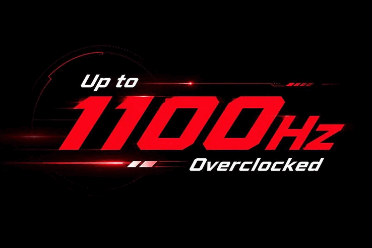 De LG UltraGear 25G590B kan verder worden overgeklokt, tot 1100 Hz.