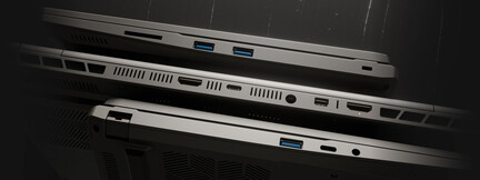 Poorten van de laptop (Afbeelding bron: Tuxedo)