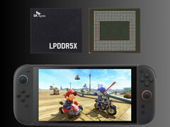 Geheugenmodules afgebeeld boven Nintendo Switch 2 (Afbeeldingsbron: Nintendo of America, SK Hynix)