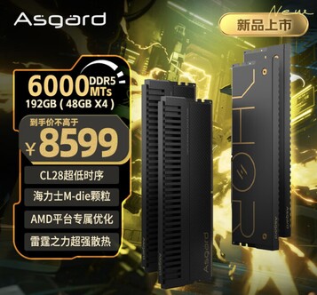 De 192 GB DDR5-6000 kit kost ongeveer $1.215, wat eigenlijk heel aantrekkelijk is. (Afbeeldingsbron: JD.com)