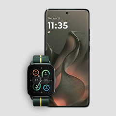 De Motorola Edge 2025 en Moto Watch Fit. (Afbeeldingsbron: Motorola)