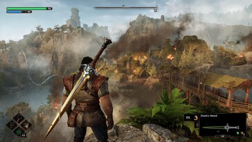Afgebeeld: Een gameplay screenshot van Blades of Fire.