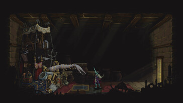 Een afbeelding waarop een NPC uit Blasphemous 2 te zien is.