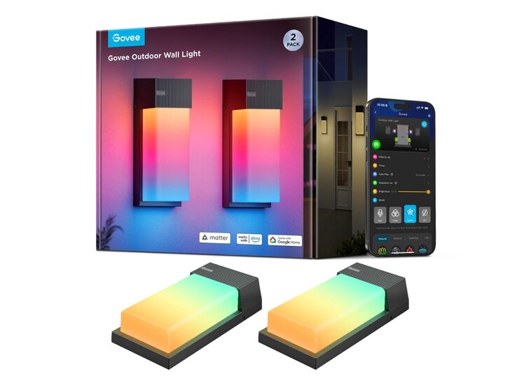 De oudere Govee wandlamp voor buiten (foto) werd in 2024 gelanceerd. (Afbeeldingsbron: Govee)