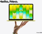 De MacBook Neo is nu verkrijgbaar vanaf 699 dollar. Afbeelding: een promotiefoto waarop de voorkant van de laptop te zien is (bewerkt).