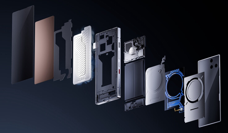 De uitgebreide koeloplossing van de RedMagic 11 Pro. (Afbeeldingsbron: RedMagic)