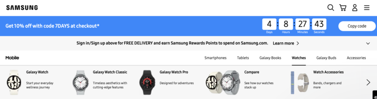 Samsung verdeelt zijn Galaxy Watch wearables in drie categorieën. (Afbeeldingsbron: Samsung)