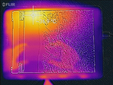 Thermisch beeld van de Samsung Galaxy Tab S3 (Flir thermal camera)