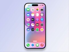 Render met afgeronde app-pictogrammen van een vermeende bijna definitieve build van iOS 19. (Afbeeldingsbron: fpt op YouTube)