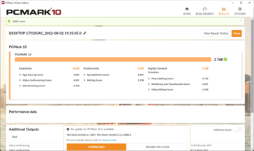 PCMark10 in energiebesparende modus