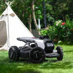 De Airseekers Tron-One robot grasmaaier zal binnenkort crowdfunden op Kickstarter. (Afbeelding bron: Airseekers)