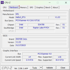 CPU-Z moederbord