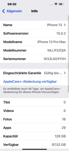 iPhone 13 Pro Max-software