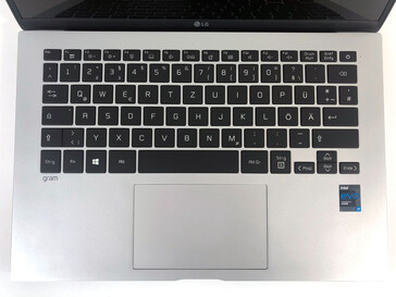 Toetsenbord en touchpad van de LG Gram 14Z90P