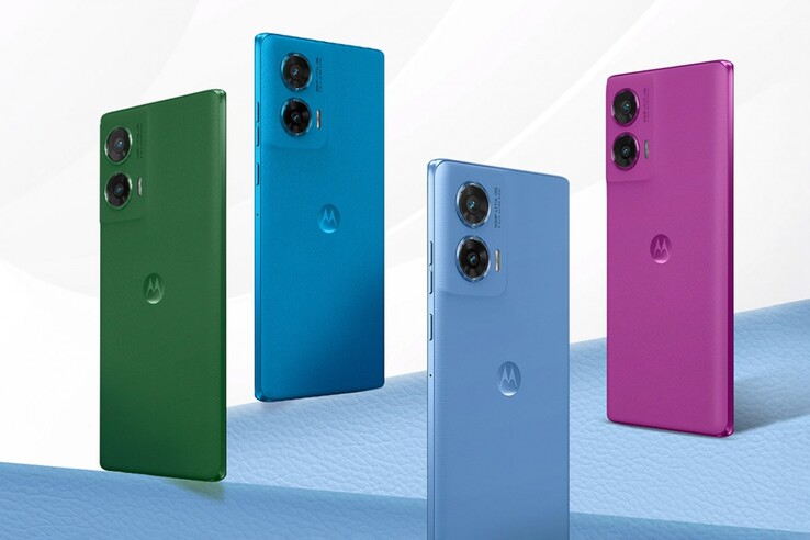 De Moto G96 5G is verkrijgbaar in de kleuren greener pastures, cattleya orchid, ashleigh blue en dresden blue (Afbeelding bron: Motorola)