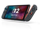 Nintendo Switch 2 handheld met rode en blauwe Joy-Con controllers. (Afbeeldingsbron: Nintendo)