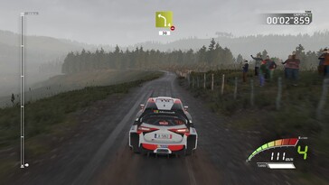 Afbeelding: Een screenshot uit de gameplay van WRC 7: FIA World Rally Championship.