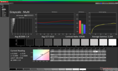 Grijswaarden na kalibratie