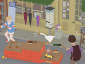 Een screengrab van Untitled Goose Game op PC