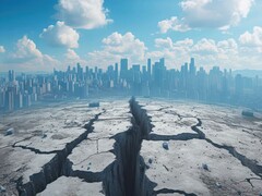AI-gegenereerde afbeelding van een breuklijn in Mexico-Stad. (Afbeeldingsbron: Attasit, Adobe Stock)