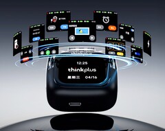 De nieuwe in-ear-hoofdtelefoons van Lenovo hebben een aanraakscherm op hun oplaadbehuizing (Afb. bron: Lenovo)