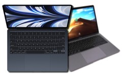 De 2022 Apple MacBook Air met M2 wint een oneerlijke strijd tegen de Intel-gebaseerde MacBook Air 2019. (Afbeelding bron: Apple &amp;amp; Notebookcheck - bewerkt)