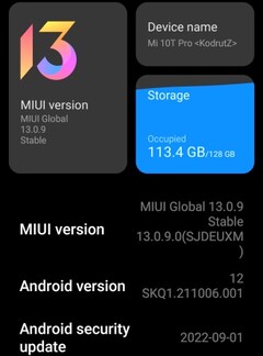 MIUI 13.0.9 op Xiaomi Mi 10T Pro details (Bron: Eigen)