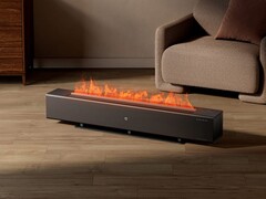 De Xiaomi Mijia Baseboard Heater Fire Edition gebruikt een geïntegreerde bevochtiger en LED&#039;s om nepvlammen te genereren. (Beeldbron: Xiaomi)