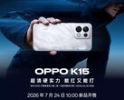 Teaserfoto van de Oppo K15
