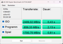 AS SSD kopieerbenchmark