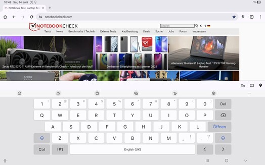 Standaardbrowser: Liggende modus