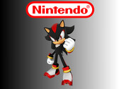 Shadow the Hedgehog onder Nintendo-logo (Afbeelding bron: Sega, Nintendo of America met bewerkingen)