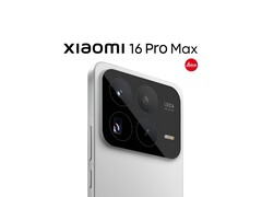 Onofficiële render van de Xiaomi 16 Pro Max waarop twee nieuwe camerasensoren en het Leica-logo te zien zijn. (Afbeeldingsbron: Ace100xd)