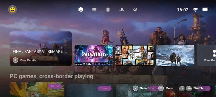De gebruikersinterface van GameHub is in het Engels en heel duidelijk (Afbeelding bron: GameHub)