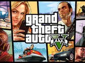 Het titelscherm van GTA 5.