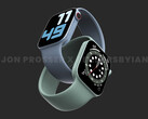 De Apple Watch Series 8 zou een plat display kunnen krijgen, naast andere veranderingen aan het display. (Afbeelding bron: Jon Prosser &amp; Ian Zelbo)